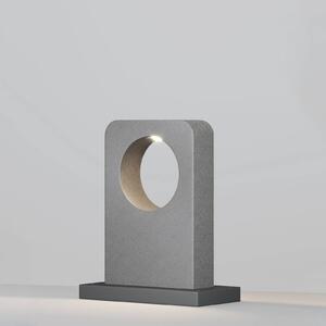 Chodníkové LED svetlo BETONE, výška 49 cm, sivé, cementové, IP65, Hliník / sivá / zinok, Betón, Moderný, Osvetlenie príjazdovej cesty
