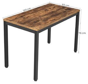 Pracovný stôl 76 × 120 × 60 cm VASAGLE