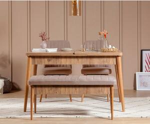 Kalune Design Jedálenský set Vina 4D borovica atlantická/béžový