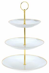Porcelánový servírovací podnos Goldie, 24x33 cm