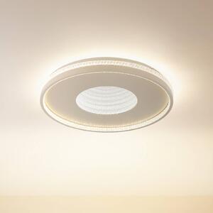 Stropné LED svetlo Shirley, piesková farba, Ø 51 cm, stmievateľné, Krémová / jantárovo žltá, Obývacia izba / jedáleň, kov, Závesné svietidlo