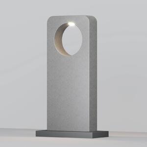 Chodníkové LED svetlo BETONE, výška 74 cm, sivé, cementové, IP65, Hliník / sivá / zinok, Betón, Moderný, Osvetlenie príjazdovej cesty
