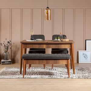 Kalune Design Jedálenský set Vina 4D orech/antracit