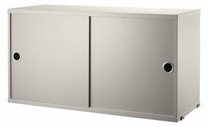 Skrinka Cabinet with Sliding Doors, Beige – String