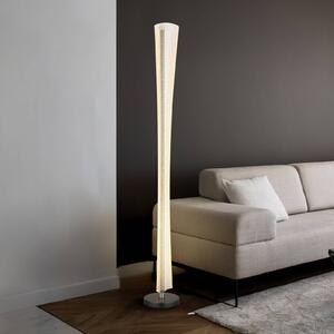LED stojacia lampa Malinda, číra/antracitová, výška 155 cm,, Jasné / priehľadné, Obývacia izba / jedáleň, Plast