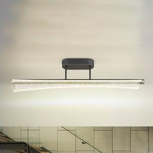 Stropné LED svetlo Malinda, číre/antracitové, dĺžka 81 cm,, Jasné / priehľadné, Obývacia izba / jedáleň, Plast
