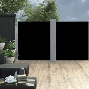 Zaťahovacia bočná markíza, čierna 140x600 cm