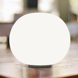Stolová lampa Casablanca Acai, biela/čierna, sklo, Ø 21 cm, E27, Biela / opálová, Obývacia izba / jedáleň, Sklo, Stojacie svietidlo