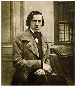 Bisson Freres Studio, - Umelecká tlač Frédéric Chopin, 1849, (35 x 40 cm)
