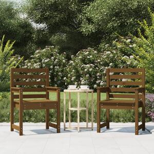 Záhradné stoličky 2 ks medovohnedý 60x48x91 cm borovicový masív