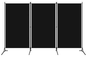 3-panelový paraván čierny 260x180 cm