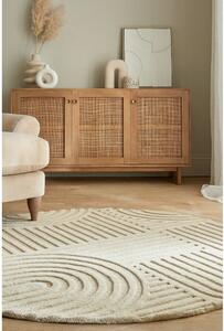 Béžový vlnený okrúhly koberec ø 160 cm Zen Garden - Flair Rugs