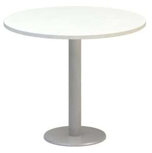 Kruhový konferenčný stôl Alfa 400, 90 x 74,2 cm, dezén biely, RAL9022