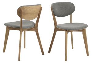 Sada 2 ks − Jedálenská stolička Minsk − šedá 80,5 × 46,5 × 53 cm