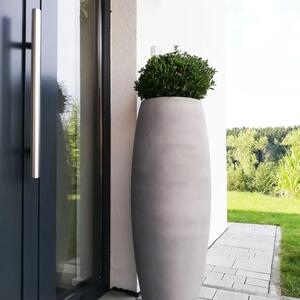 Kvetináč MAGNUM, sklolaminát, výška 100 cm, betón design, sivý