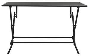 Skladací sieťovinový stôl 120x60x72 cm oceľový antracitový