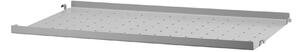 STRING Nízka kovová polica Metal Shelf Low 58 x 30, Grey