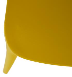 KONDELA Stohovateľná stolička, žltá, FEDRA NEW