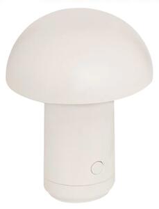 LED stolná lampa FUNGHI 11,2 cm, biela