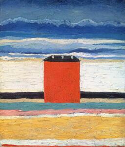 Malevich, Kazimir Severinovich - Obrazová reprodukcia Red House, (35 x 40 cm)