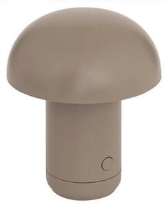 LED stolná lampa FUNGHI 11,2 cm, hnedá