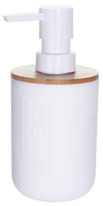 Bathroom Solutions Dávkovač mydla White, biela/s drevenými prvkami