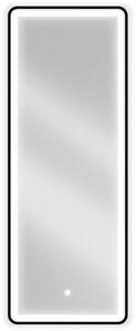 Mexen Coro osvetlené kúpeľňové zrkadlo 45 x 120 cm, LED 6000K, proti zahmlievaniu, čierny rám - 9817-045-120-611-70