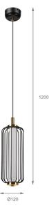 LED luster na lanku BONNIE LED/15W/230V 3000K čierna