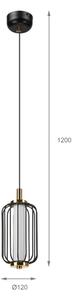 LED luster na lanku BONNIE LED/10W/230V 3000K čierny