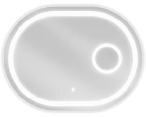Mexen Umba podsvietené kúpeľňové zrkadlo s kozmetickým zrkadielkom 100 x 80 cm, LED 6000K, anti-para - 9822-100-080-611-00