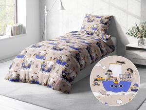 Biante Detské bavlnené posteľné obliečky Sandra SA-022 Piráti na mori Predĺžené 140x220 a 70x90 cm
