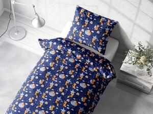 Biante Detské bavlnené posteľné obliečky Sandra SA-281 Líšky na večernej oblohe Predĺžené 140x220 a 70x90 cm