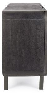 MUZZA Komoda Sarrina 145 x 82 cm čierná