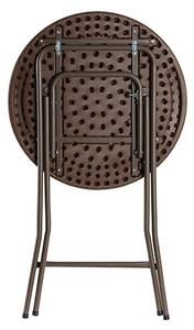 TENTino AKCIA! Bistro stolík koktejlový 80 cm IVAN RATTAN + obrus ZADARMO Farba obrusu: ČIERNA / BLACK