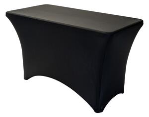 TENTino Skladací stôl 122x60 cm POLENÝ 2.akost + obrus ZADARMO Farba obrusu: ČIERNA / BLACK
