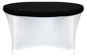 TENTino Elastická čiapka na okrúhly stôl 122 cm Farba obrusu: ČIERNA / BLACK