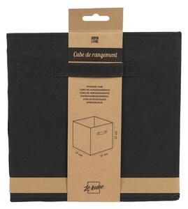 DOCHTMANN Úložný box textilný, čierny 31x31x31cm