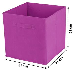 DOCHTMANN Úložný box textilný, ružový 31x31x31cm