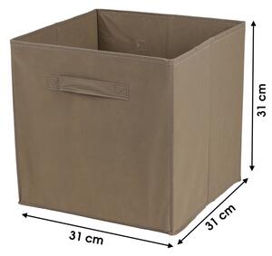 DOCHTMANN Úložný box textilný, hnedý 31x31x31cm