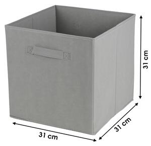 DOCHTMANN Úložný textilný box, sivý 31x31x31cm