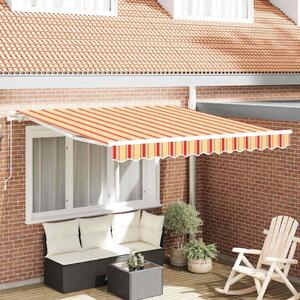 Maison Exclusive – Manuálna markíza, 3 x 2,5 m, pruhovaná (žltá, oranžová a biela)