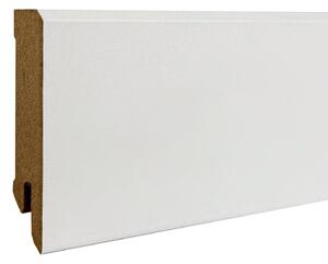 Lišta soklová SOLIDSTEP 60 hranatá MDF fólia Biela pretierateľná 60x14x2400 mm