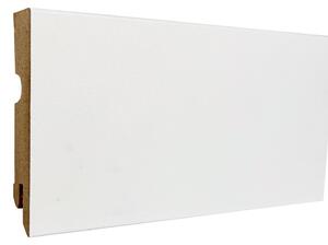 Lišta soklová SOLIDSTEP 80 hranatá MDF fólia Biela pretierateľná 80x14x2400 mm