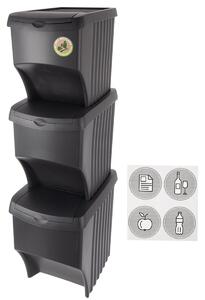 Odpadkový kôš na triedený odpad 3x22 l