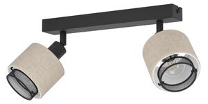 Eglo 43657 - Nástenné svietidlo ROSLEY 2xE14/40W/230V čierna/béžová