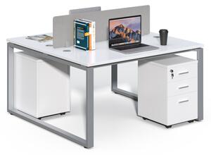Kancelárska zostava 2 osoby Houseland Prime Max 01 140 cm biela
