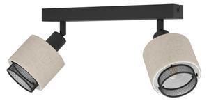Eglo 43657 - Nástenné svietidlo ROSLEY 2xE14/40W/230V čierna/béžová
