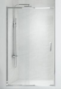 New Trendy New Corrina sprchové dvere 130 cm posuvné hliníková lesklá/priehľadné sklo D-0251A