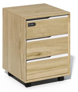 Kancelársky stôl s kontajnerom Houseland Profit Max 01 1608 dub/biely