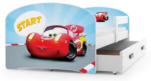 Detská posteľ LUKI 1 160x80 cm Biela Cars
